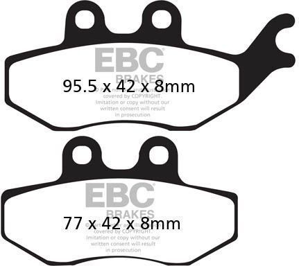 EBCブレーキ UK製ケブラー オーガニックFAシリーズ ブレーキパッド フロント左側用 | FA374