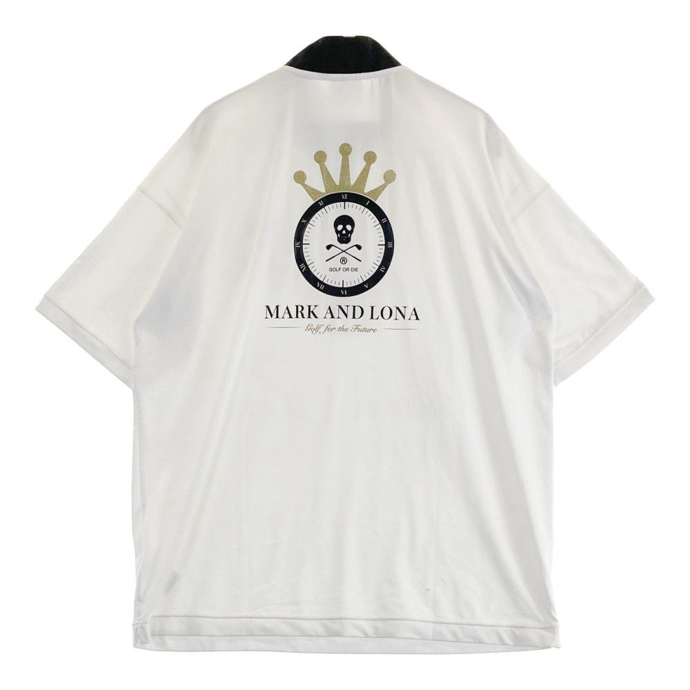 業界最安値に挑戦！！ サイズ 48 MARK-LONA マークアンドロナ 半袖ハーフジップTシャツ ホワイト系 240101525537 ゴルフウェア メンズ ストスト