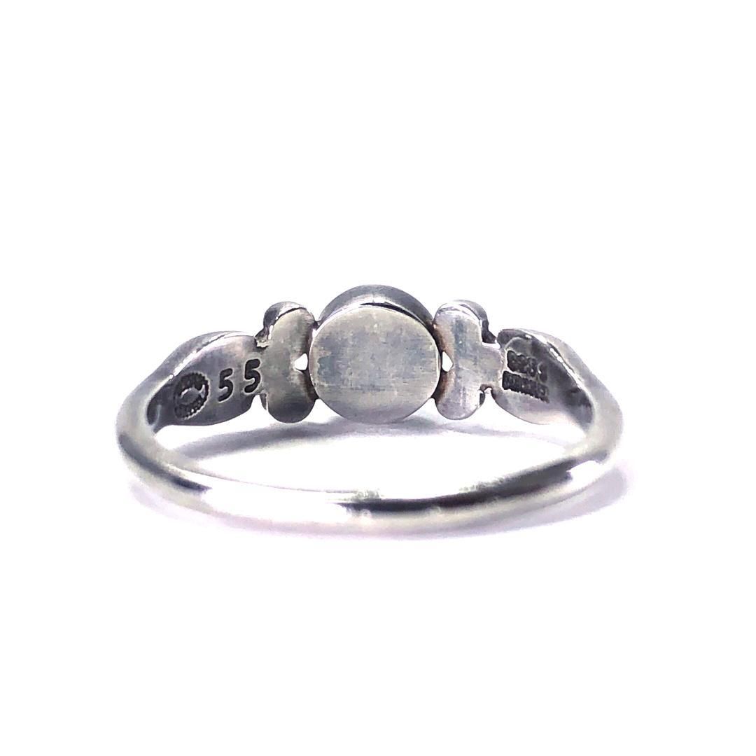 良品　ジョージジェンセン　ムーンストーンSV925 リング 指輪 Georg Jensen 送料無料 ジョージジェンセン リング ムーン