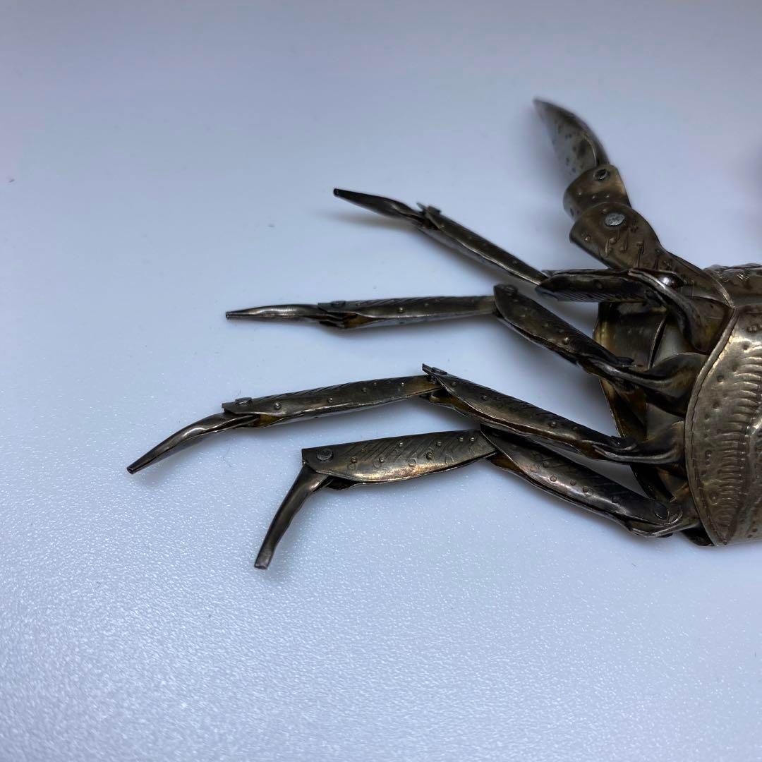 弘美 銀製 自在カニA 24g/最大幅約13㎝ 東Y6-0726☆2Fトヒエ