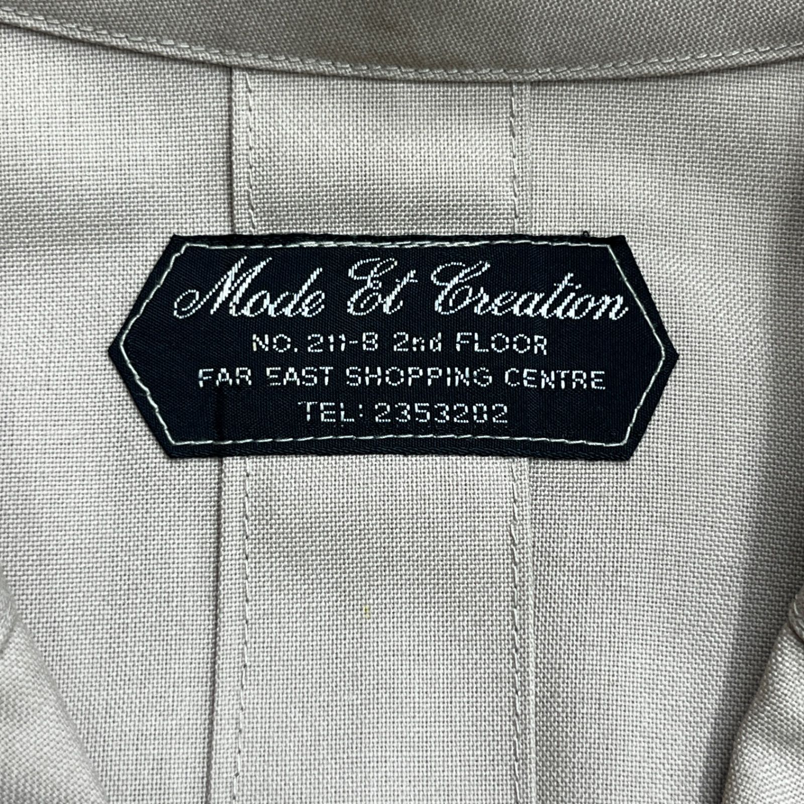 MODE ET CREATION サファリ セットアップ 半袖 シャツ オープンカラー