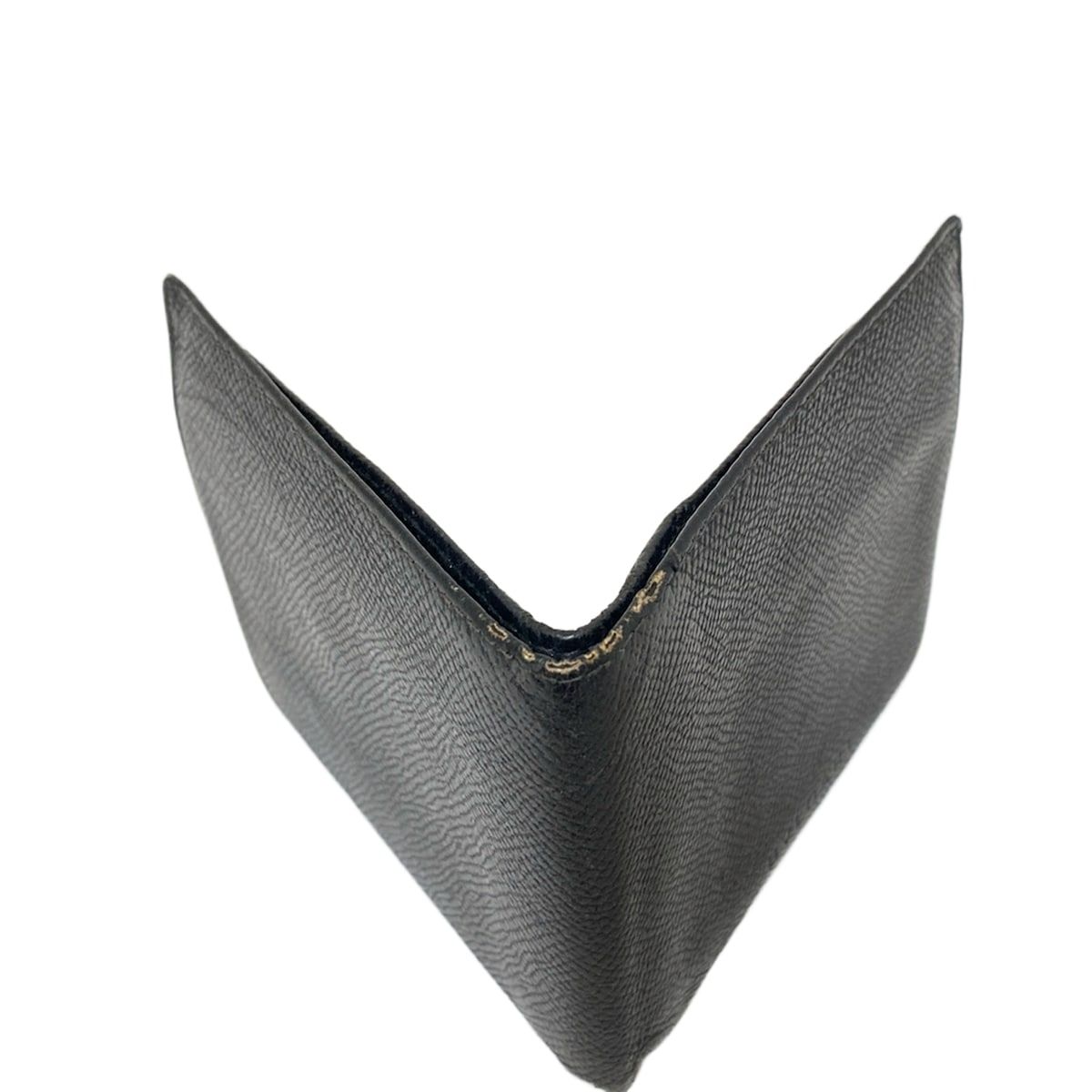 (最終価額) BVLGARI ブラックレザー 二つ折り財布 ブルガリ BVLGARI ブルガリ 30396 二つ折り財布 （BLACK