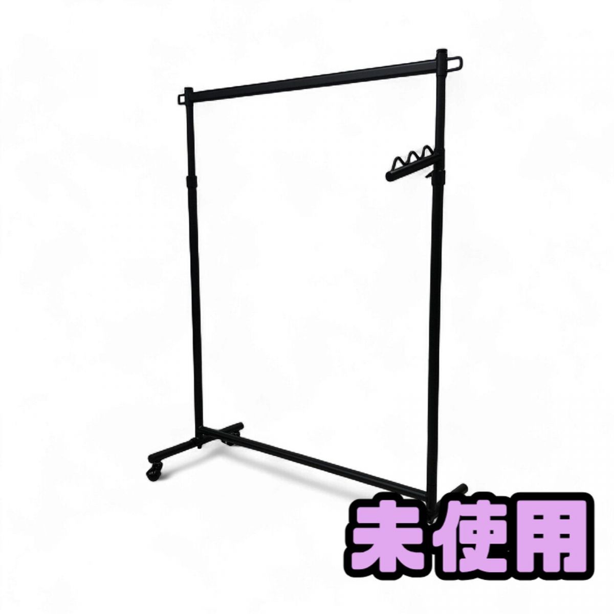 未使用 ハンガーラック DOSHISHA ドウシシャ 耐荷重85kg 幅100cm シングル 伸縮式 LIHS-100BK CBK870365相