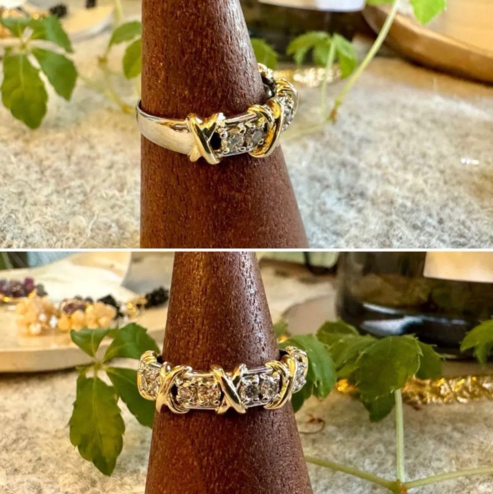 新品磨き済◆Pt900/K18*13号*ダイヤモンドコンビリング*プラチナ 指輪 新品磨き済◇Pt900/K18*13号*ダイヤモンドコンビリング*プラチナ