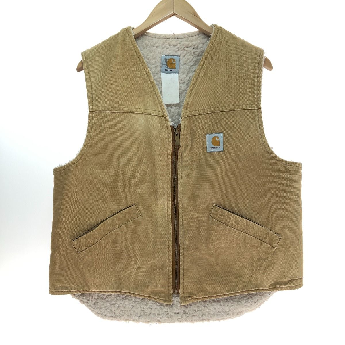 Carhartt カーハート 裏ボア ダック ベスト サイズ不明 ベージュ