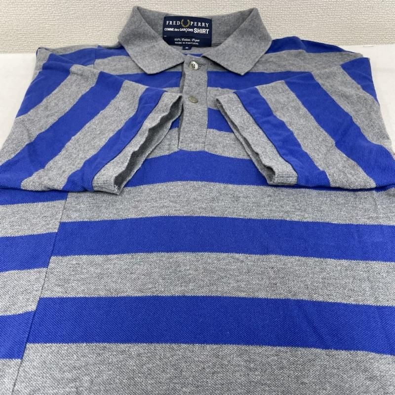 限定コラボ！コムデギャルソン×フレッドペリーボーダー半袖ポロシャツS/別注CDG COMME des GARCONS SHIRT × FREDPERRYコムデギャルソンシャツ