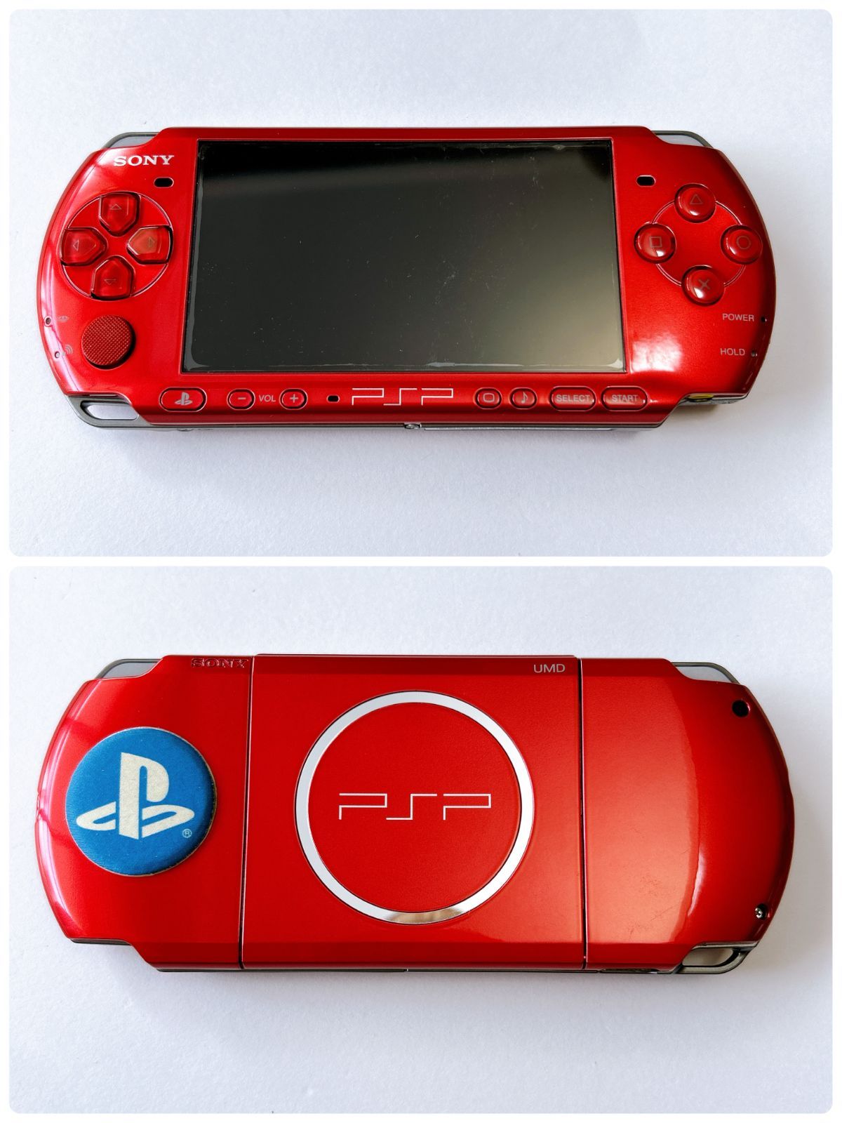 PSP 3000 赤×黒 (ケース、メモリースティック付き) PSP-3000 レッド 本体 + メモリースティック + ハードケース付 PSP