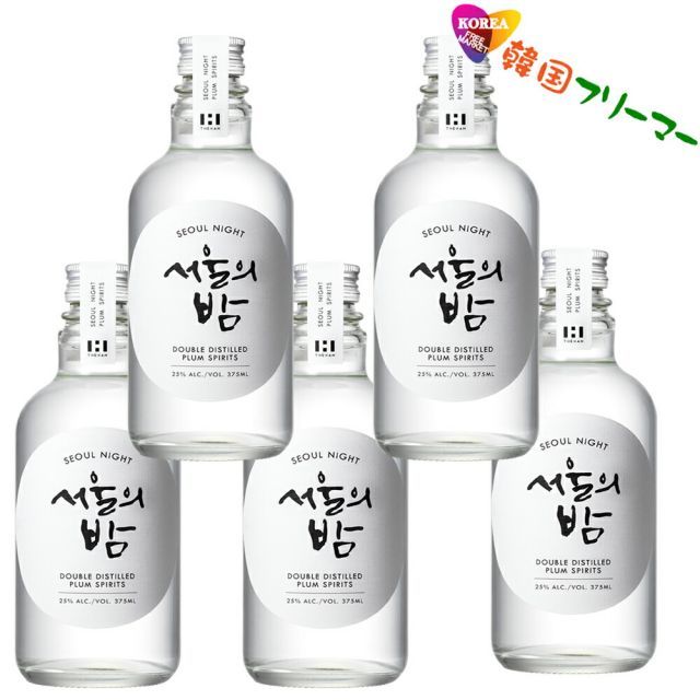 ソウルの夜 5本セット         ソウル 韓国のお酒 どぶろく にごり酒  伝統酒 韓国焼酎 アルコール25％ 韓国 酒 韓国焼酎 蒸留酒