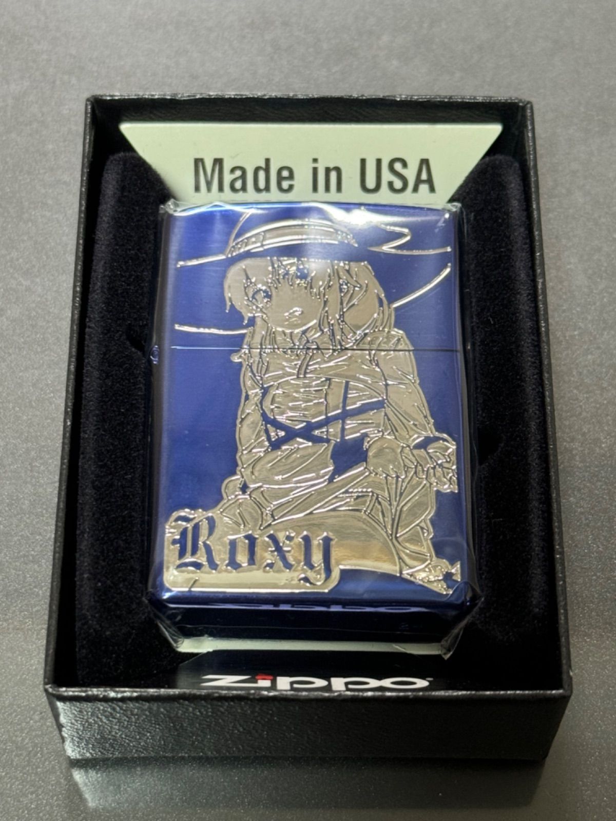 zippo 無職転生 異世界行ったら本気だす ロキシー アニメ 両面デザイン 2024年製 Roxy R/MF/MTJRPC BLUE ブルー ケース  保証書 - メルカリ