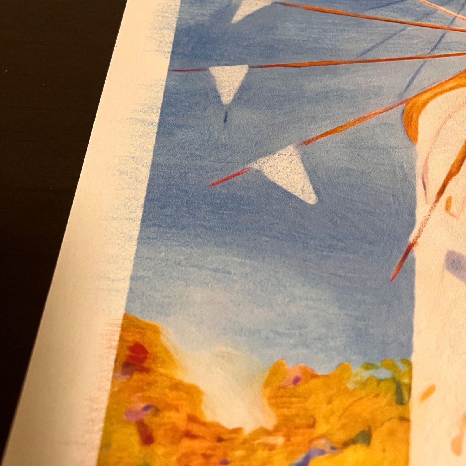 ジブリアート12 魔女の宅急便より「太陽の風車」額装品 額縁寸法 32.7