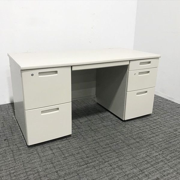 両袖デスクJS オフィスデスク 机 デスク パソコンデスク スチールデスク コクヨ ナチュラルグレー 