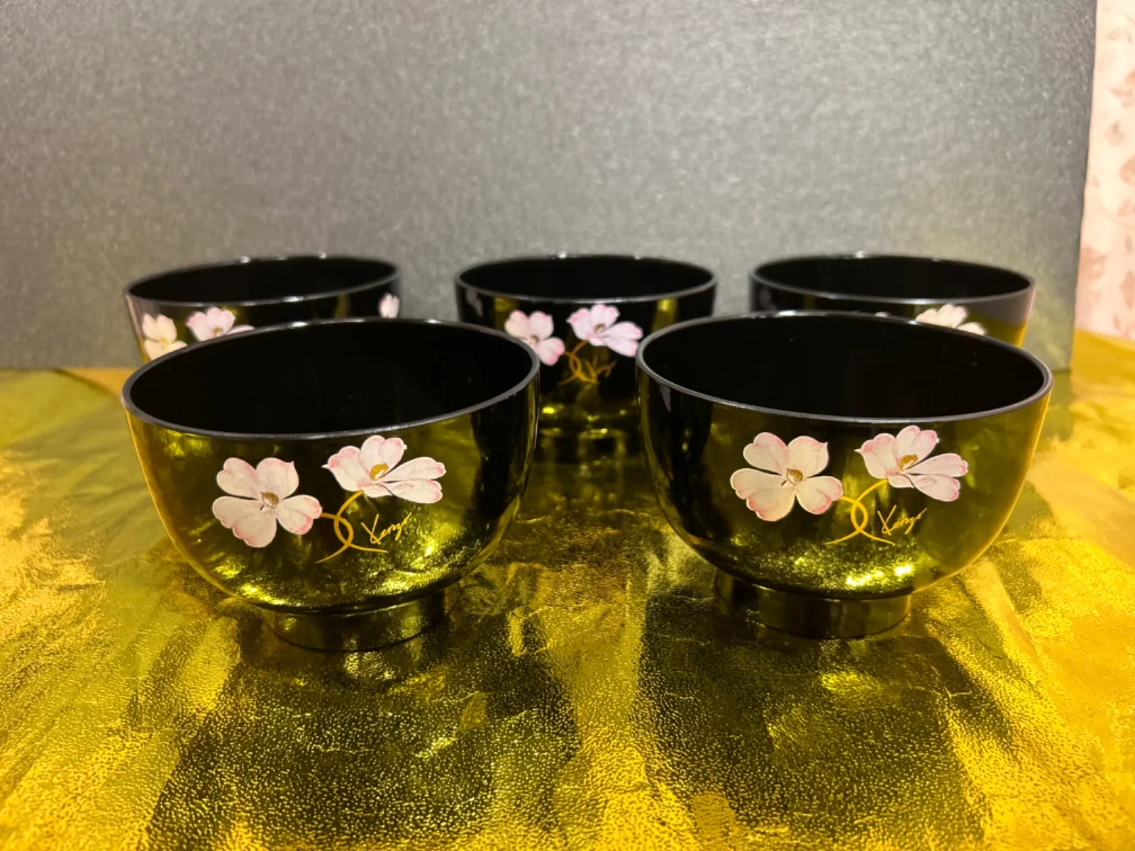 木製漆器　金蒔絵吸物椀五客　お椀　蓋付き椀　雑煮椀　お雑煮椀 未使用品】山中塗 竹 金彩蒔絵 百万石漆器造 吸物椀 雑煮椀 5客 - メルカリ