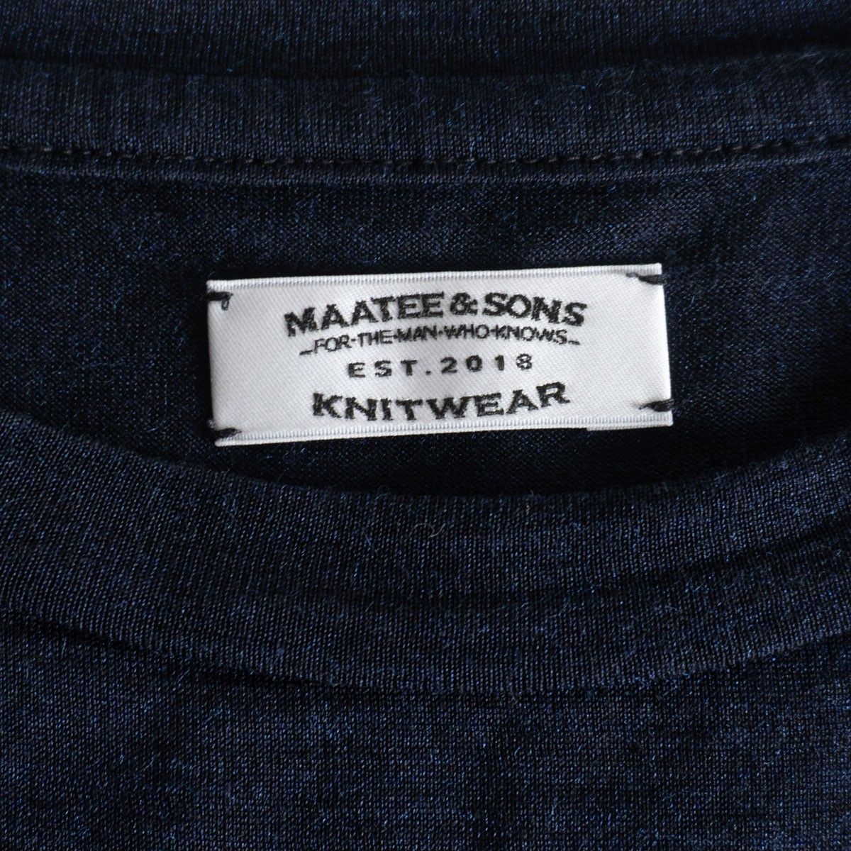 美品】MAATEE&SONS【シルク ポケット Tシャツ】4 ネイビー
