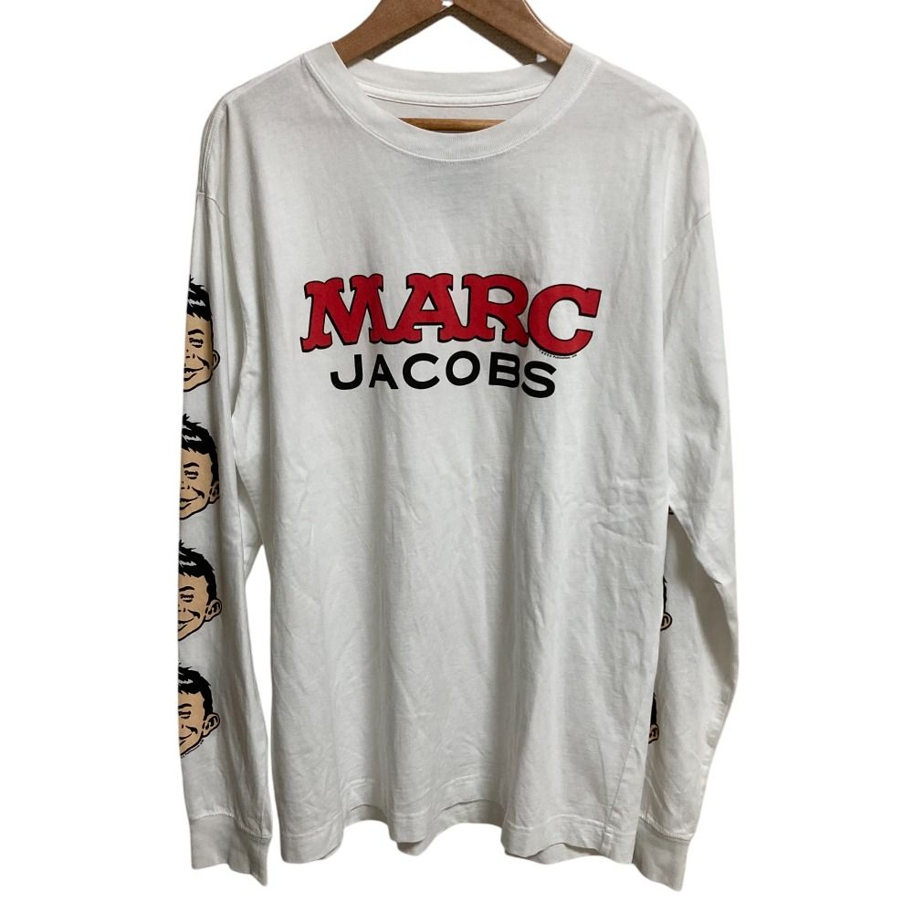 美品 MARC JACOBS マークジェイコブス BOOK MARC Mad Magazine capsule collection プリント 長袖 カットソー XS ホワイト メンズ レディース 古着 中古 美品 MARC JACOBS マークジェイコブス BOOK MARC Mad Magazine