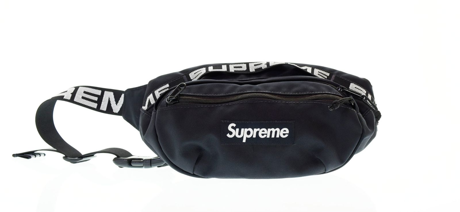 シュプリーム SUPREME 18SS Waist Bag ロゴ ウエストバッグ 黒 バッグ