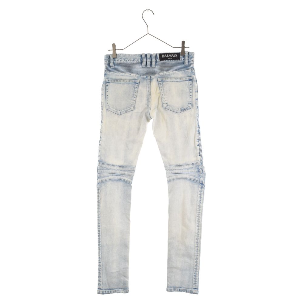 BALMAIN (バルマン) 15SS S5HT551C479D ダメージ加工蛇腹バイカー