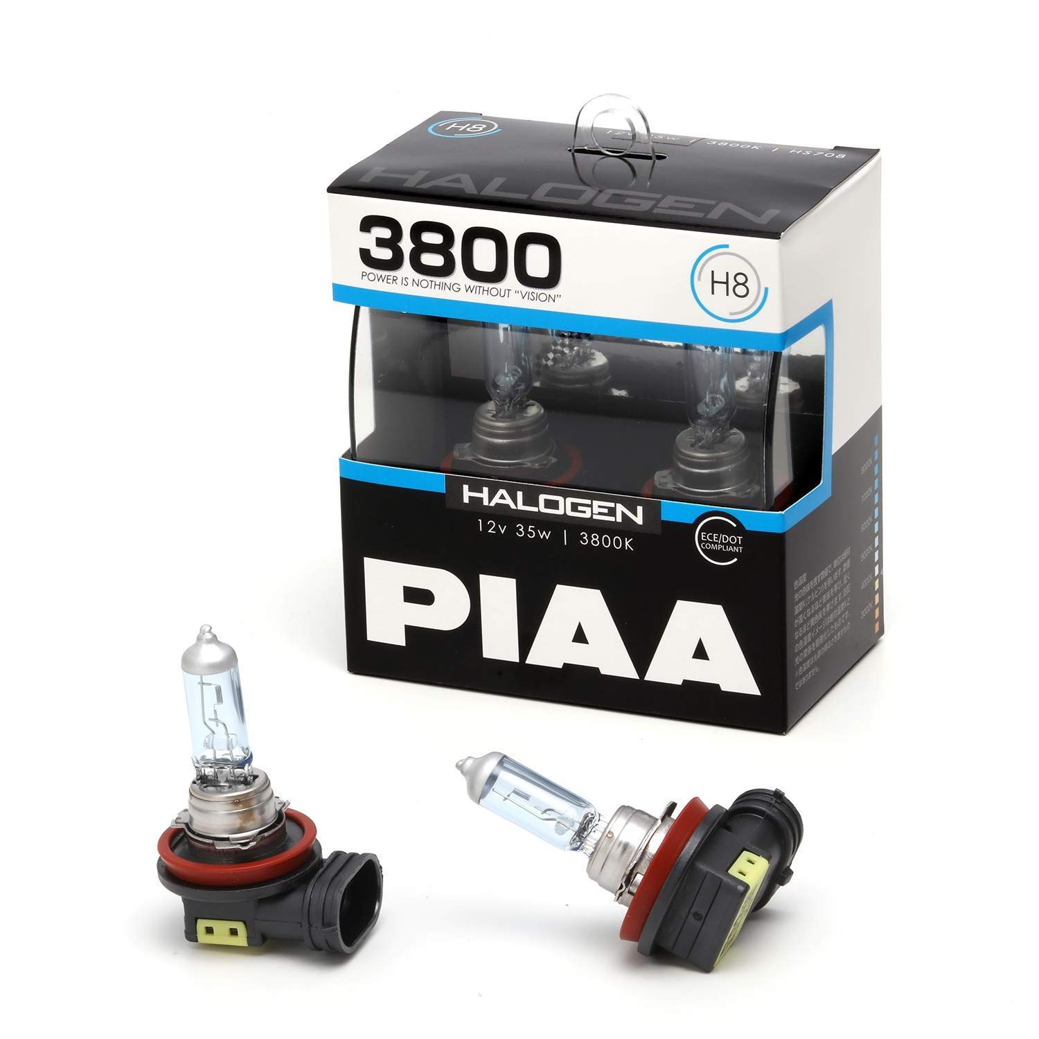【数量限定】2個入 12V 車検対応 3800K 35W H8 ECE規格準拠 ハロゲン ヘッドライト・フォグランプ用 HS708 PIAA