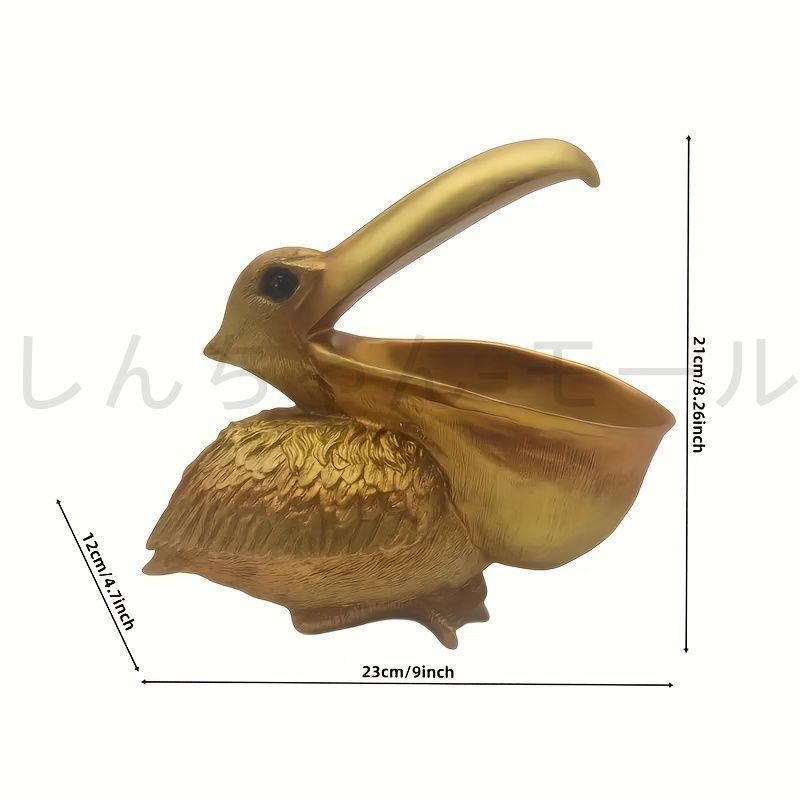 確認用　ペリカン　小物入れ　毛づくろいをする水鳥　バードオブジェ　リモージュ風 確認用ペリカン小物入れ毛づくろいをする水鳥バードオブジェリモージュ風
