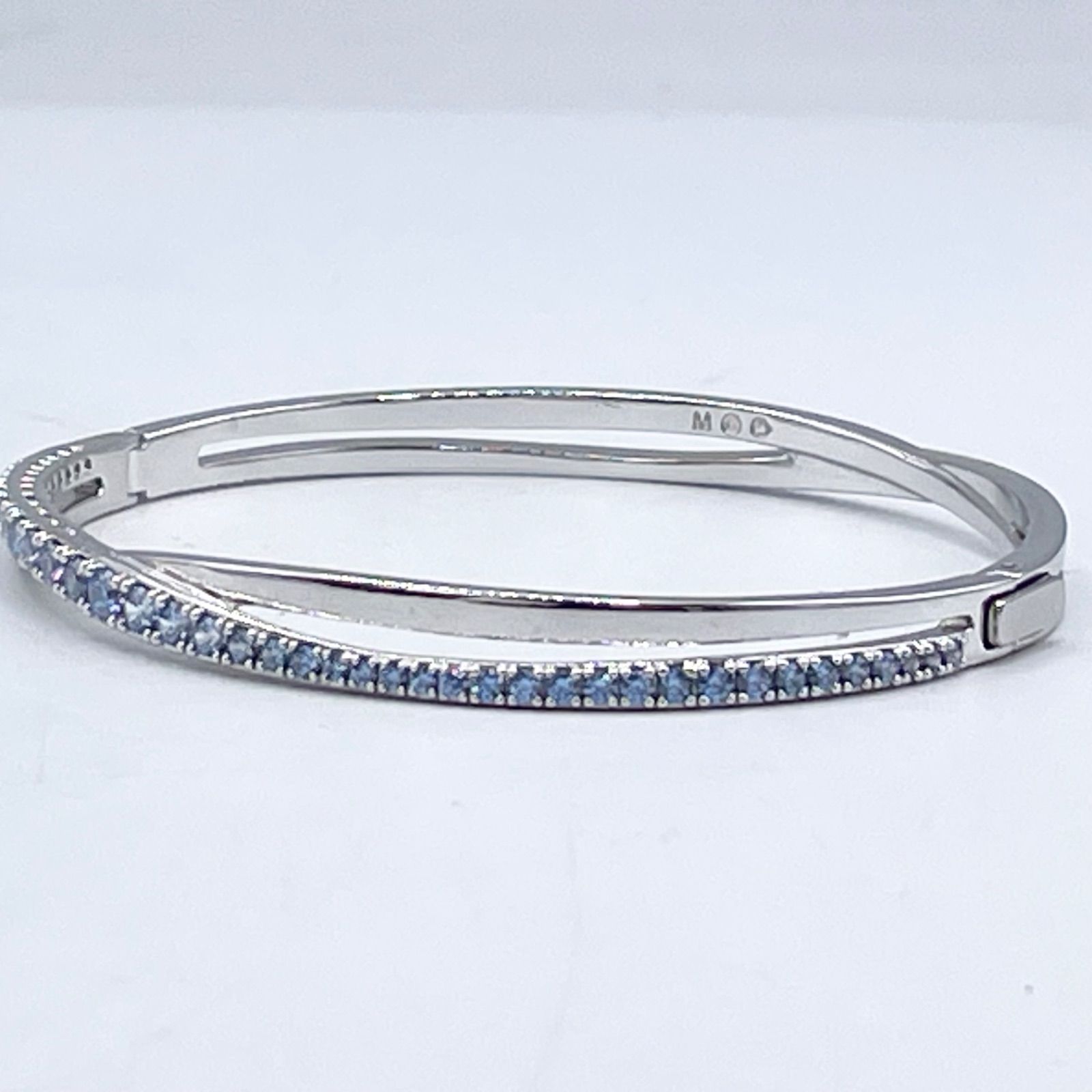 【美品】スワロフスキー　ブレスレット　ブルー　シルバー　Swarovski 美品】スワロフスキー ブレスレット ブルー シルバー Swarovski