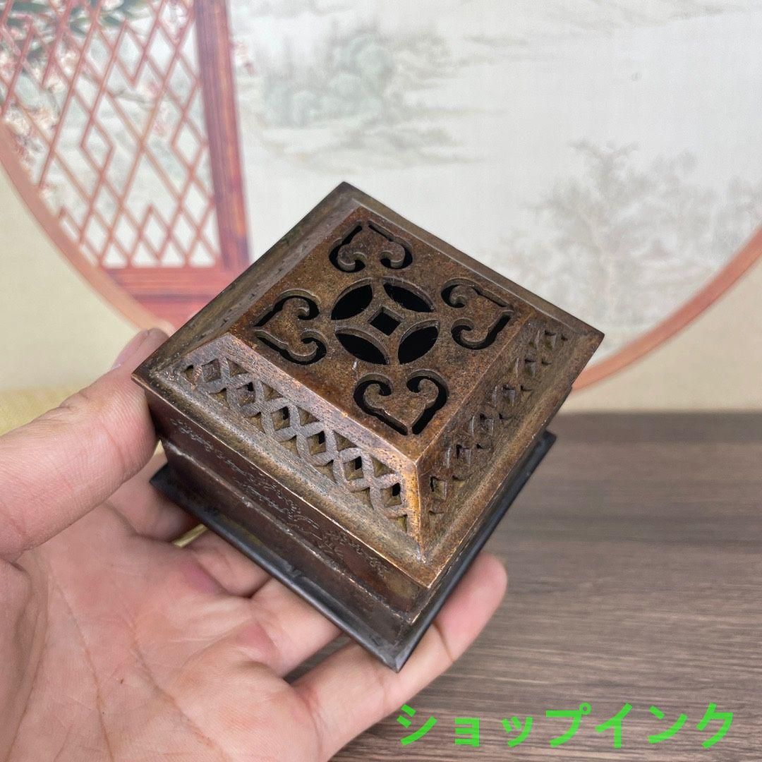 銅 細工 茶道具 香道具 如意香炉 香挿します 装飾品 美術品 置物