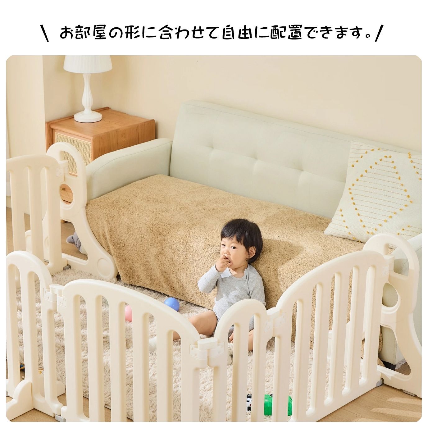 ベビーゲート 置くだけ ドア付き プレイヤード 650cm キッズパーテーション ベビーゲート 置くだけ ドア付き プレイヤード 650cm キッズ