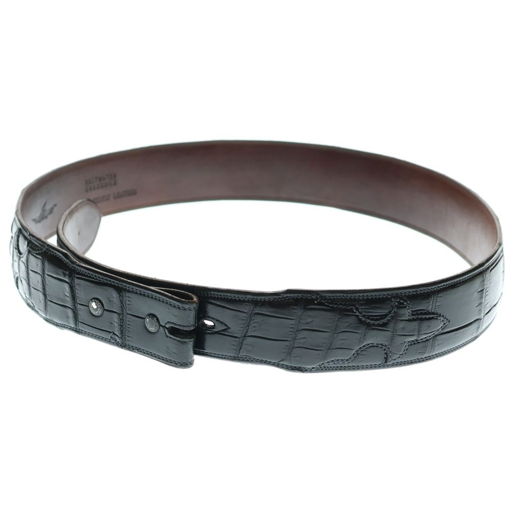 FUNNY ファニー オールポロサスクロコダイル アリゲーター ベルト ブラック