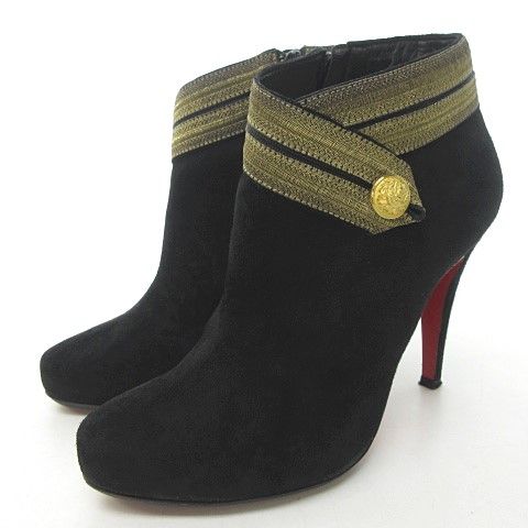 クリスチャンルブタン Christian louboutin 金釦 スエード