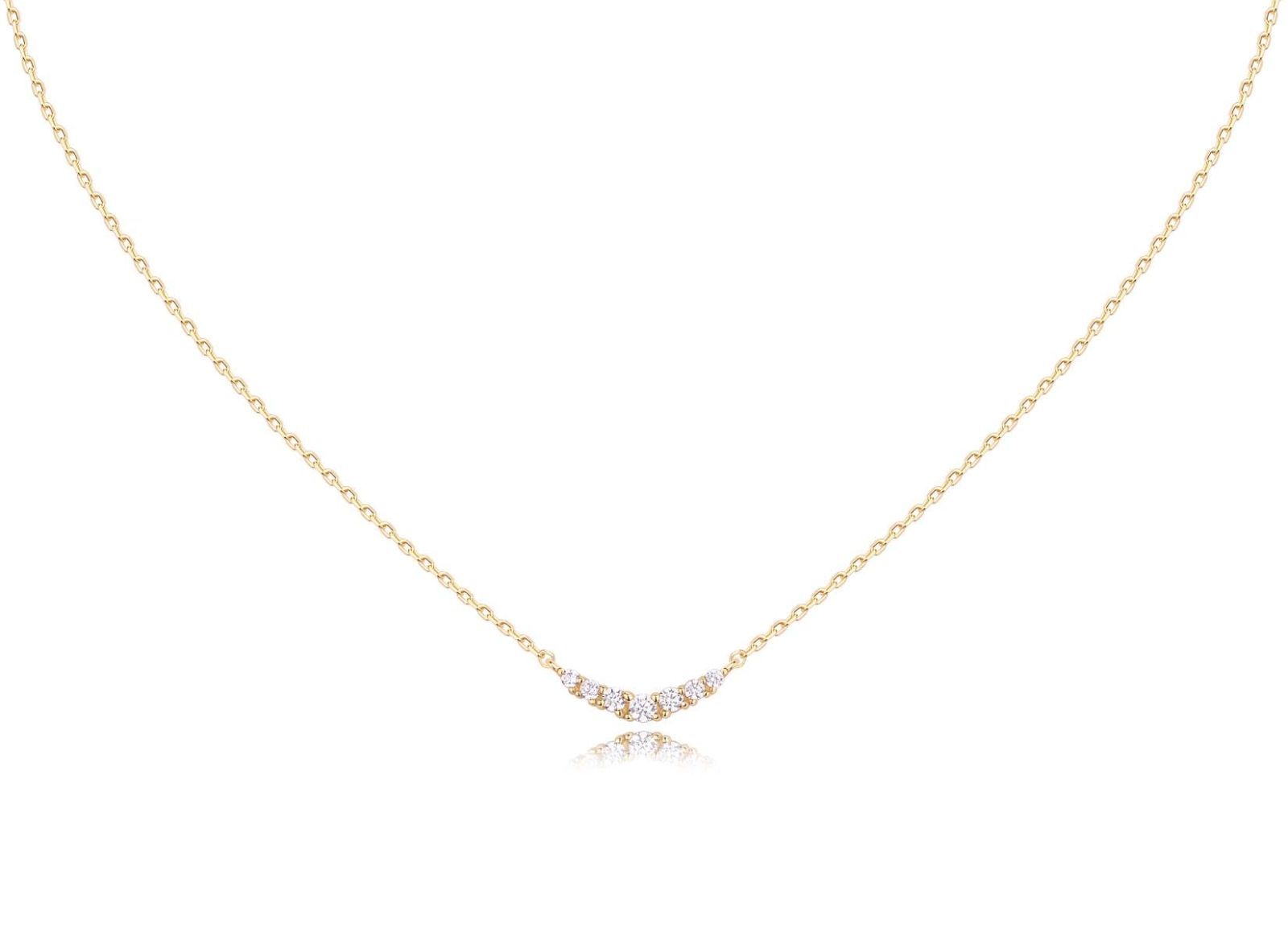 [lady like] レディライク］シルバー925 シンプル 華奢 ライン ストーン ネックレス 4選