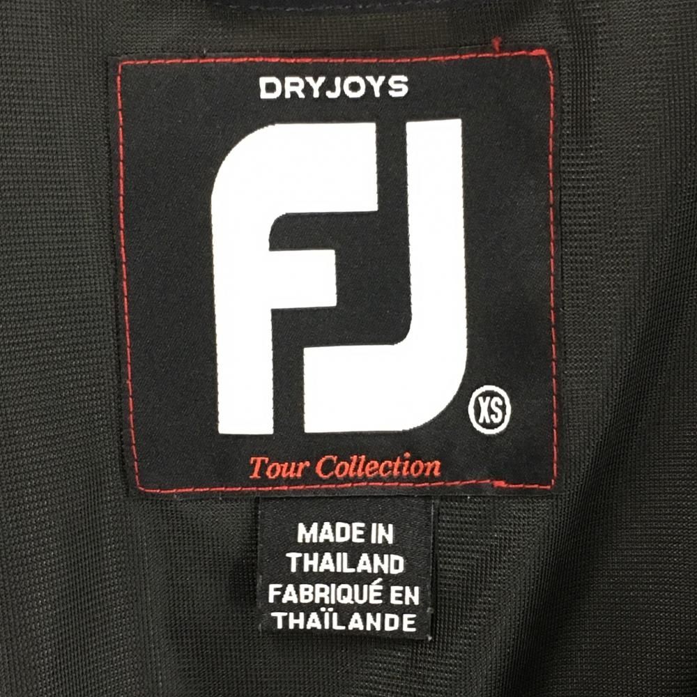 フットジョイ ジャケットブルゾン 黒 裏地付き ネック刺しゅう ジップポケット  メンズ XS ゴルフウェア FootJoy