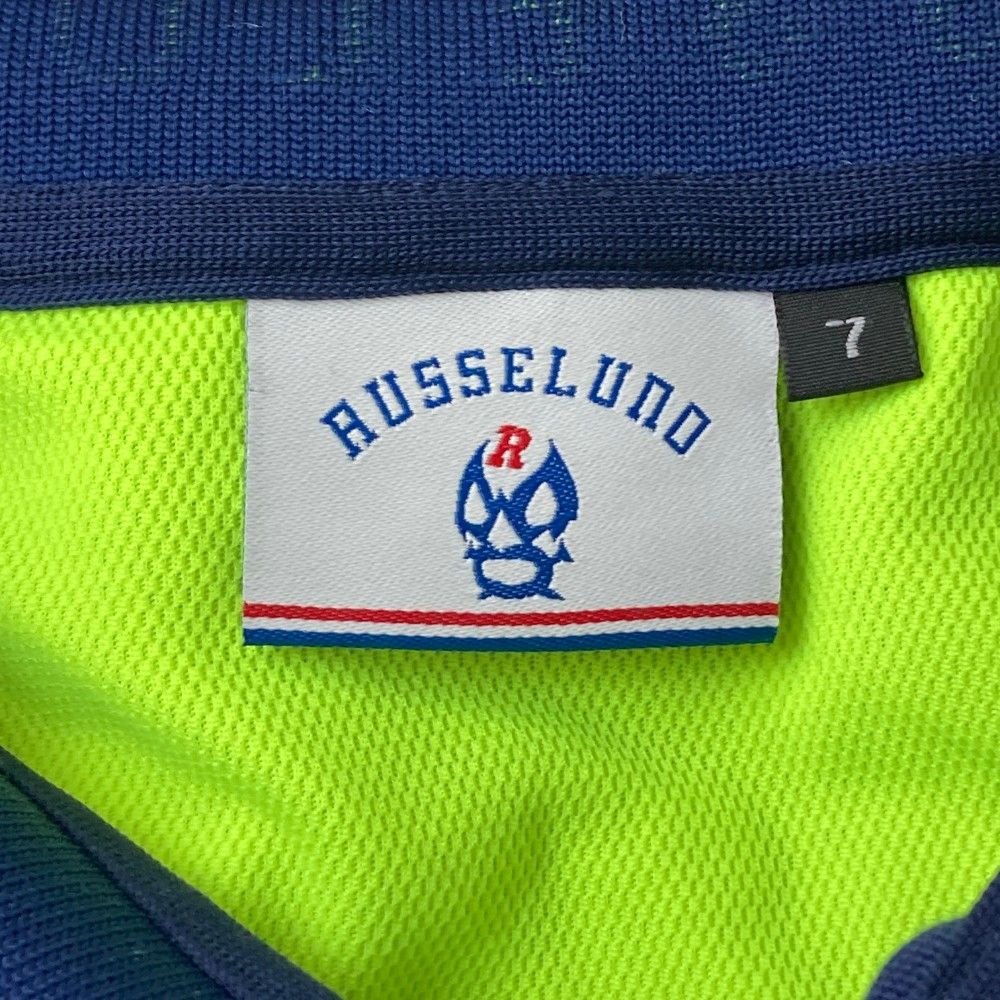 サイズ：7 RUSSELUNO ラッセルノ 半袖ポロシャツ ルチャ ロゴプリント