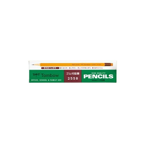 クーポン配布中-スーパー 対象 まとめ 鉛筆 トンボ鉛筆 ゴム付鉛筆 2558-B 4901991005714 ●硬度 Ｂ 1打 ×12セット
