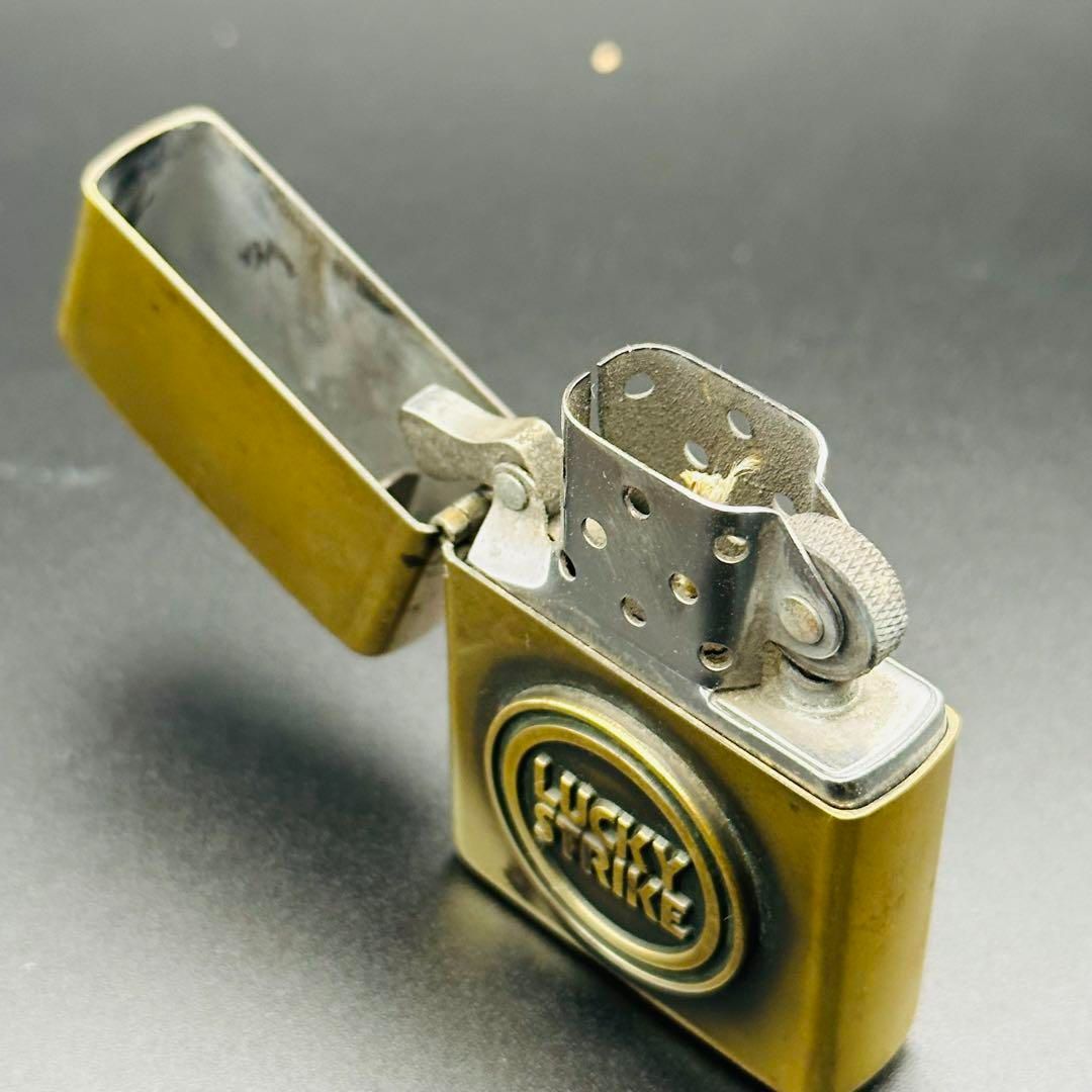  Zippo LUCKY STRIKE ラッキーストライク 真鍮 ゴールド マット その他 喫煙具 ライター
