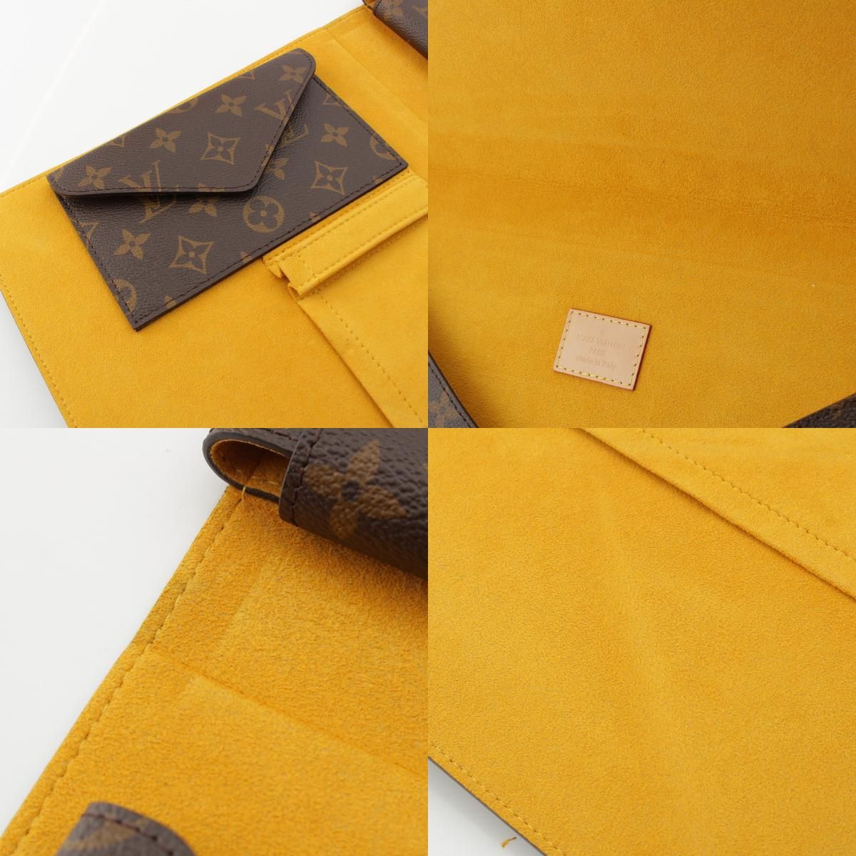 ルイヴィトン レザー モノグラム フォルダー マーク クラッチバッグ GI0721 ブラウン DECORATOM_COM_BR