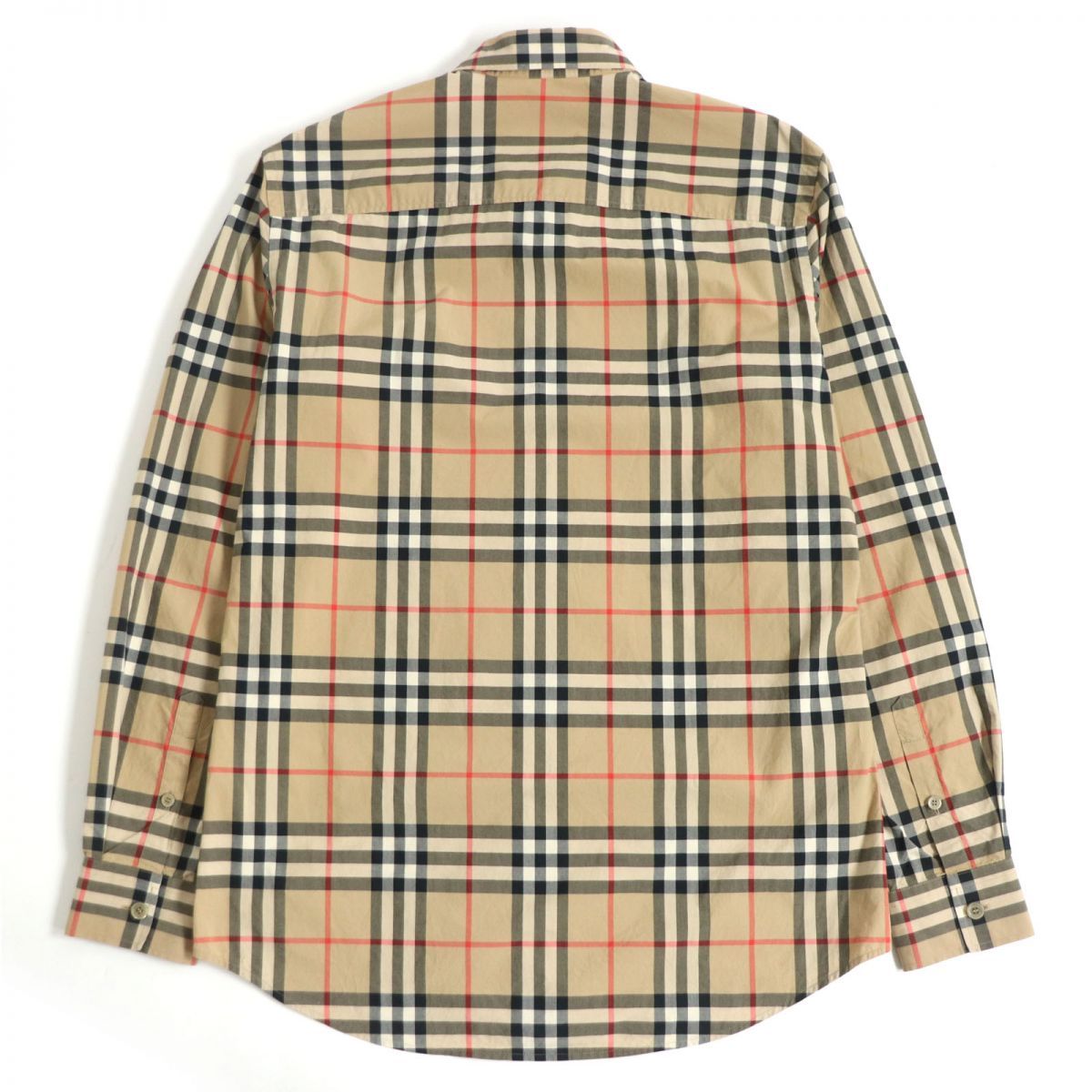 良品□BURBERRY/バーバリー 8020863 ノバチェック柄 ロゴボタン 