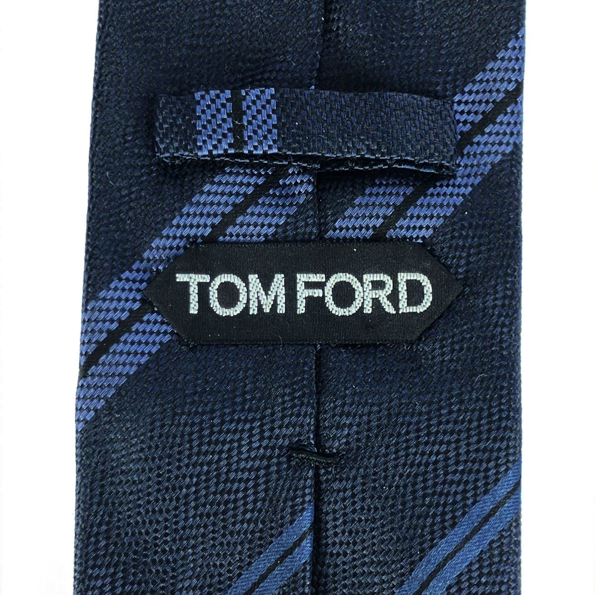 TOM FORD トムフォード　ネクタイ ソリッド ツイル シルク　ネイビー TOM FORD (トムフォード) シルク100％ ドット ネクタイ メンズ