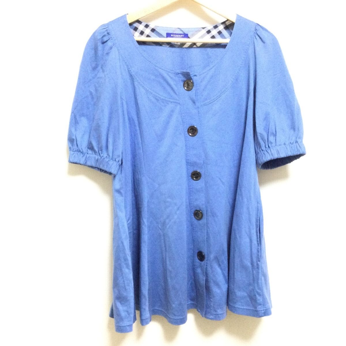Burberry Blue Label バーバリーブルーレーベル カーディガン サイズ38 M レディース - ブルーグレー 半袖