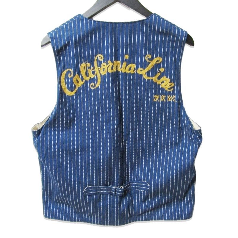 CALIFORNIA LINE カリフォルニアライン ワークベスト ウォバッシュストライプ Wabash Stripe Work Vest 刺繍 マルチ 42 27111563