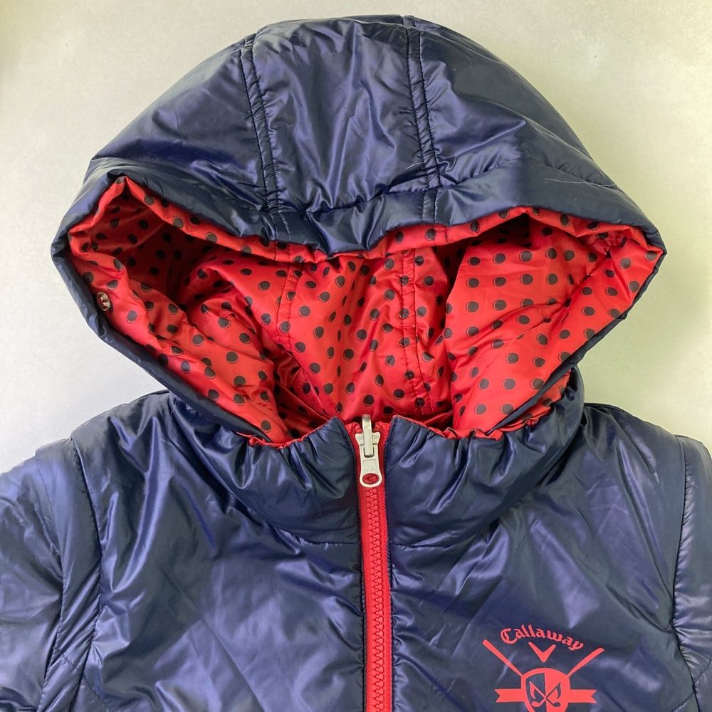 サイズ M CALLAWAY キャロウェイ 3WAY リバーシブル 中綿ジャケット ドット柄 レッド系 240101517808 ゴルフウェア レディース ストスト LLC-HASEGAWATOSO_COM