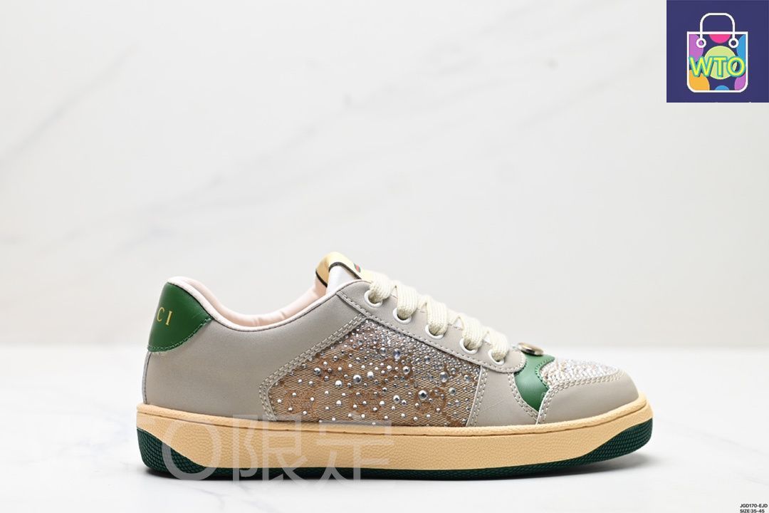 ∞直営買付∞グッチ パステルカラーのレトロな GG スニーカー GUCCI グッチ GUCCI RUN GG クリスタル ウィメンズ スニーカー
