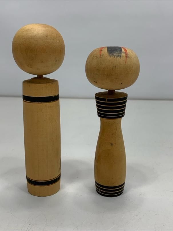 こけし 2体 こけし 2体セット 夫婦 ペア 風景画 民芸品 工芸品 昭和レトロ