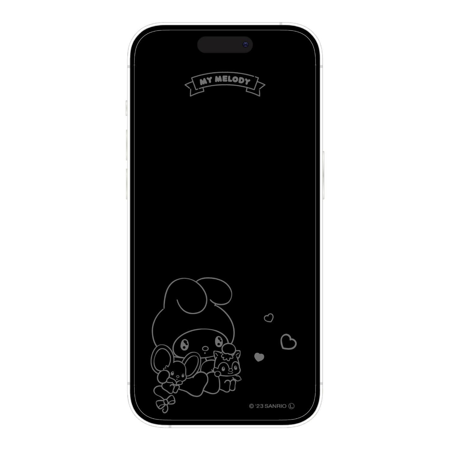 【新着商品】14 Pro Pro / / 13 / / / 13 14 Pro 15 対応 15 ガラススクリーンプロテクター iPhone マイメロディ グルマンディーズ SANG-377MM