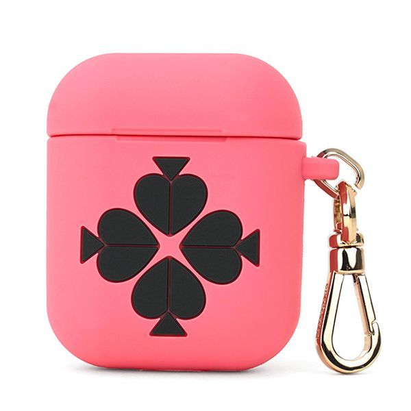 ケイトスペード airpods エアーポッズケース katespade シリコン スペード フラワー 花柄 フローラル クリップ ケース ロココピンクマルチ 8ARU6724