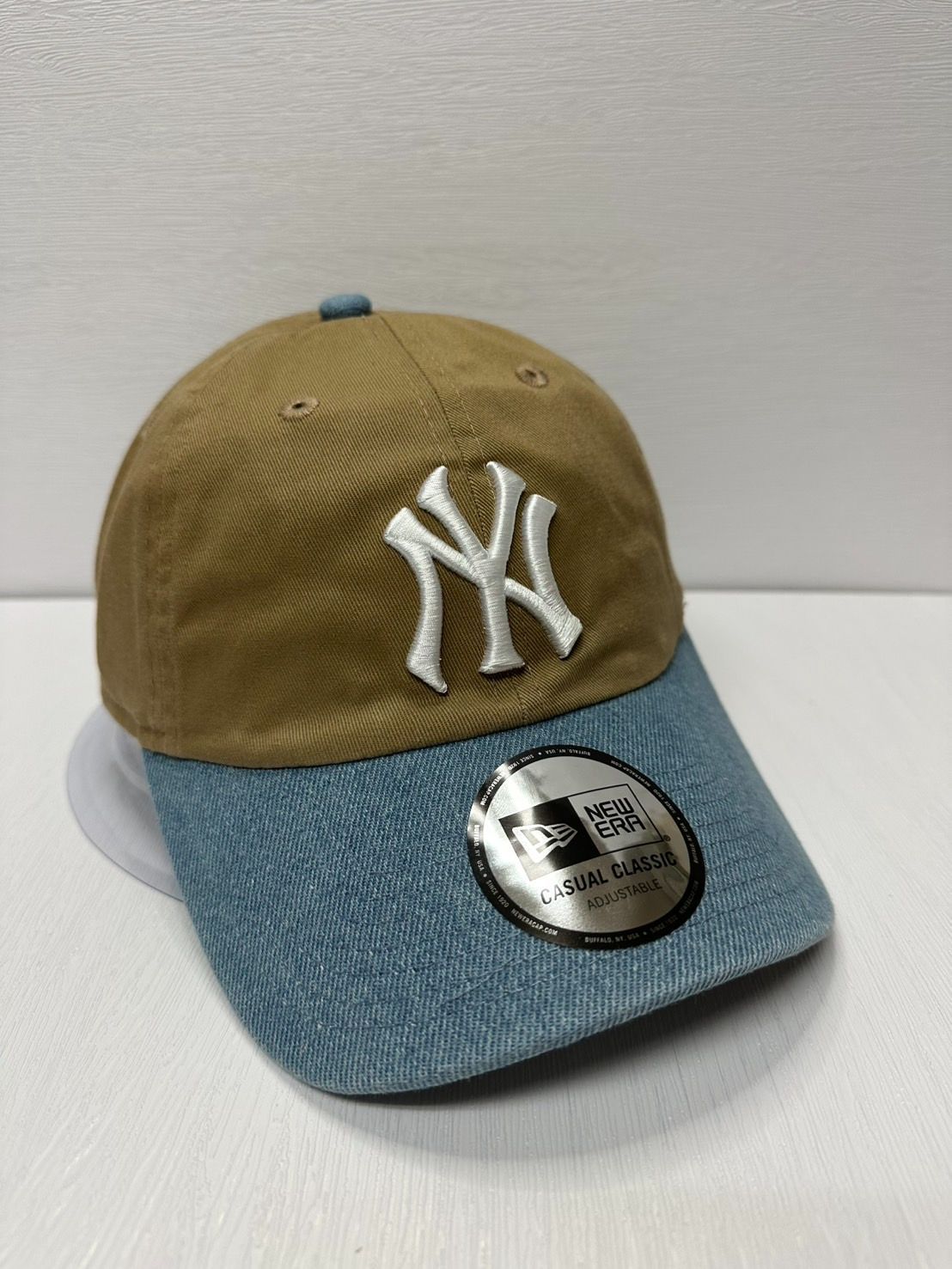 Newera ニューヨークヤンキース デニム Casual Classic ストラップバックキャップ ツートン