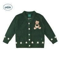 gelato pique STARBUCKS パウダースタージャガードカーディガン グリーン コラボレーション ジェラートピケ スターバックス