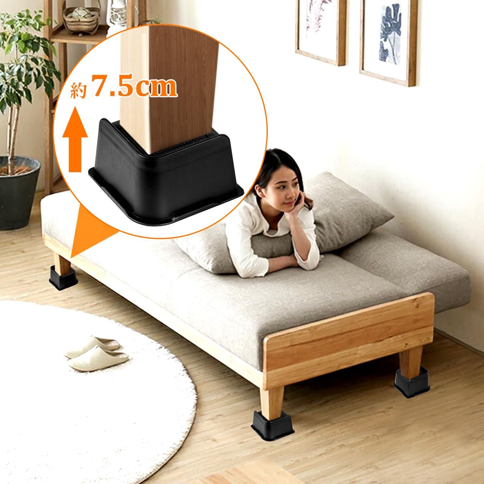 Amazon.co.jp: 家具脚 4本セット 家具脚 アルミニウム合金