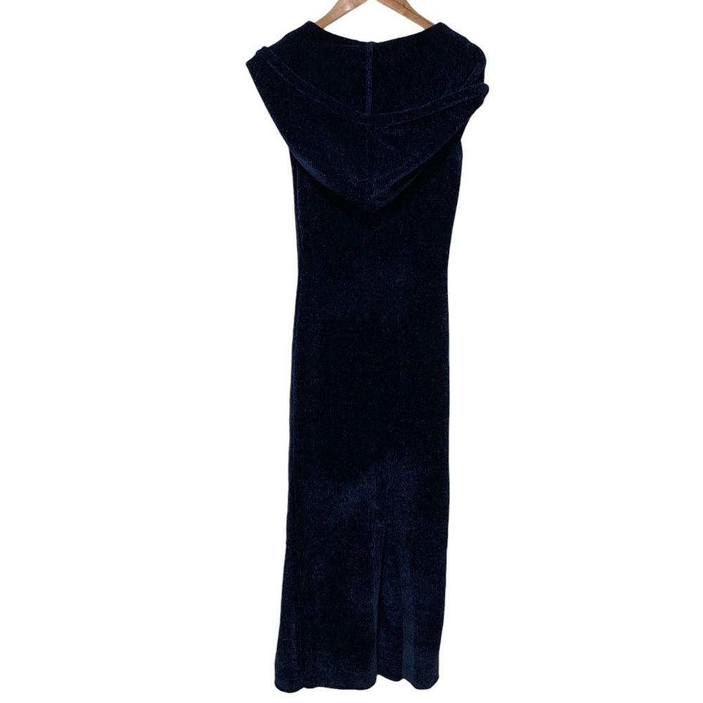 ボウタイニットフーディーワンピース