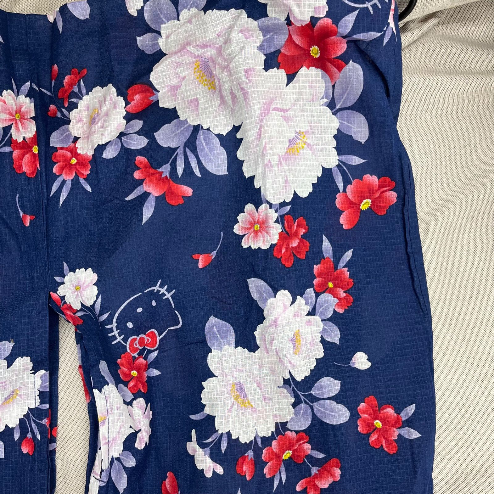 ハローキティ キティちゃん 浴衣 帯 セット 紺 any FAM×サンリオ