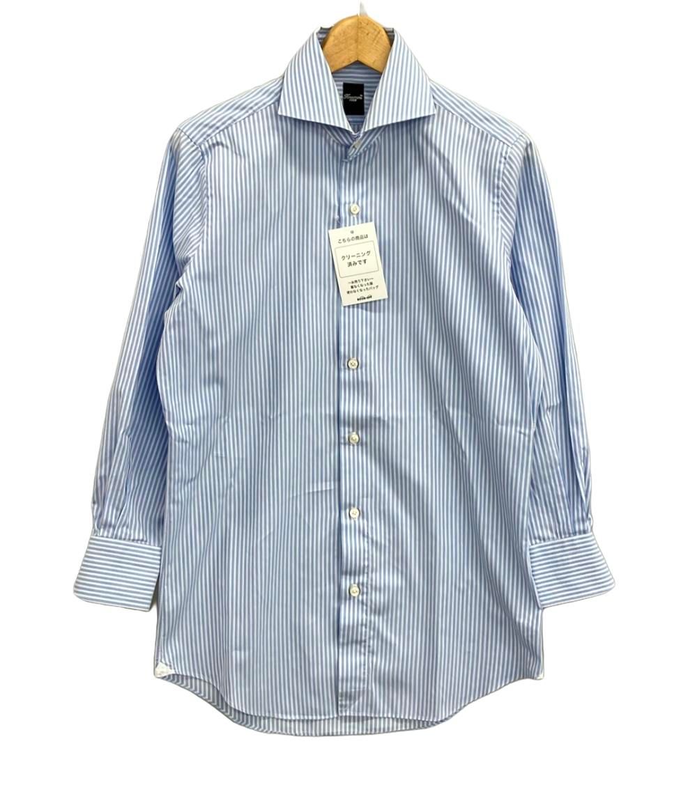 finamore フィナモレ シモーネ 長袖コットンシャツ サックスブルー 37 フィナモレ Finamore 長袖シャツ メンズ SIMONE シモーネ コットン