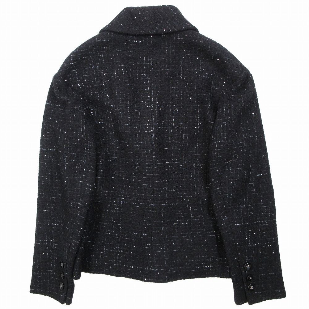 美品 24aw CHANEL シャネル 近年モデル グリッターツイード ジャケット