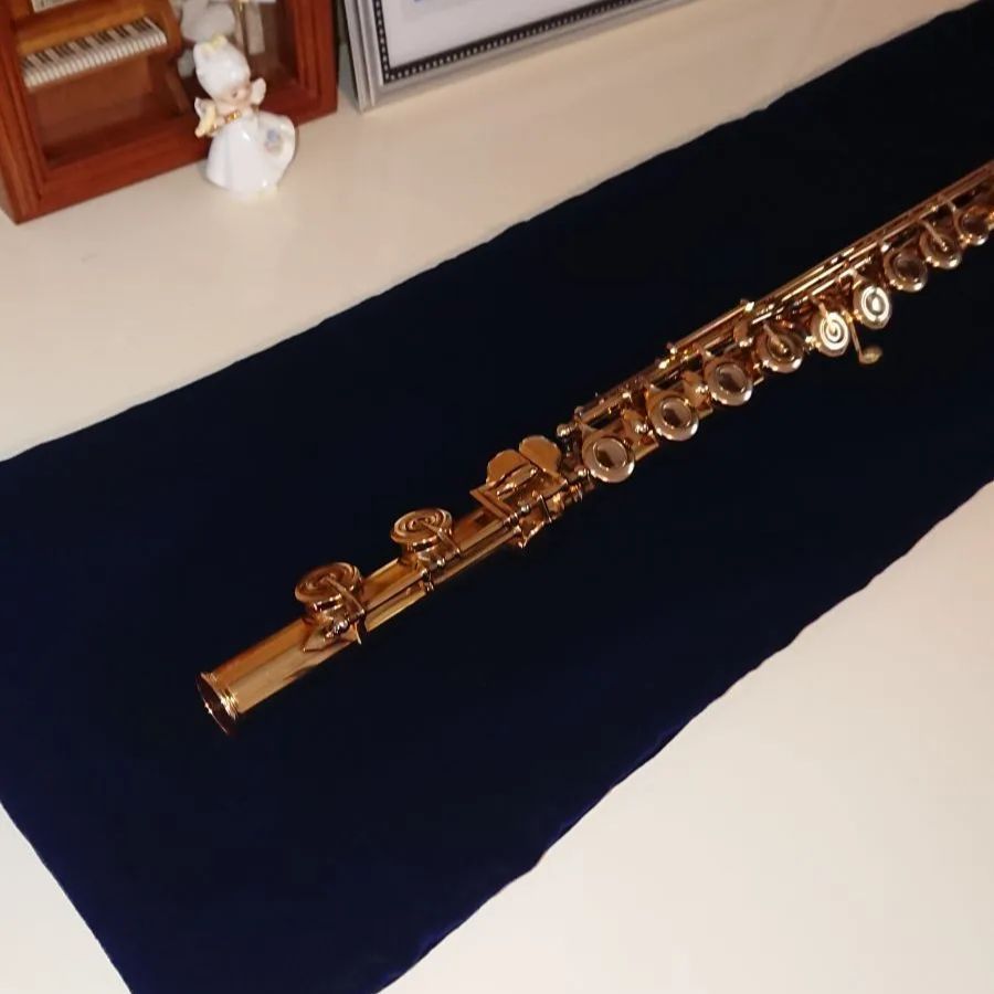 フルートケースカバー 両面ベルベット紺20×82.5